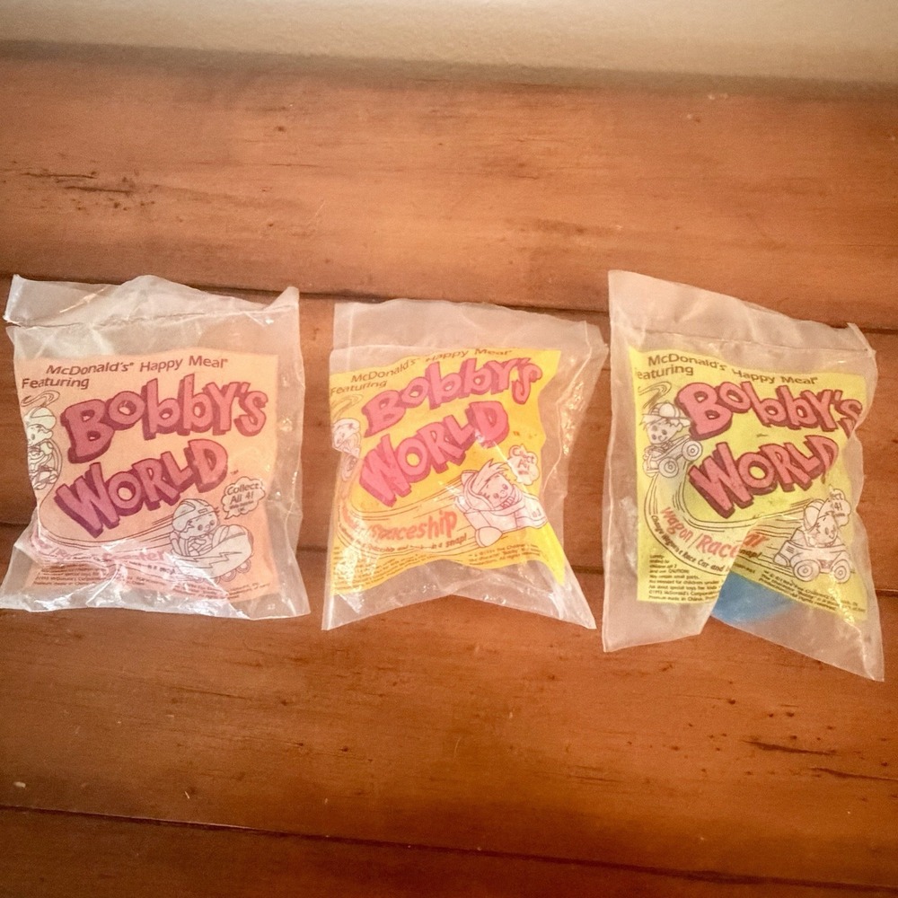 BOBBY'S WORLD - VINTAGE 1994 MCDONALD'S HAPPY MEAL TOYS - SET OF 3